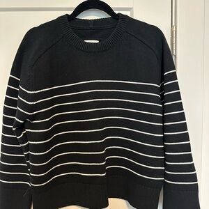 Abercrombie Madeline Black and White Striped Sweater